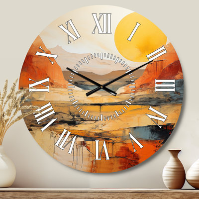 Bold Landscape Canyon Desert VII - Landscapes White Face Wall Clock