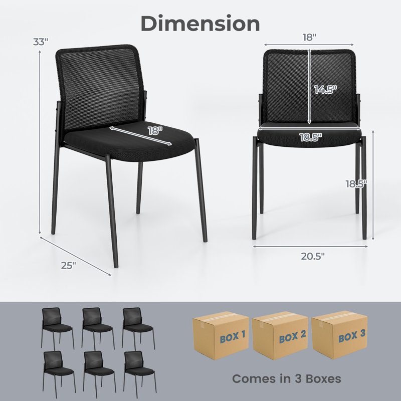 Waiting Room Chair with Metal Frame