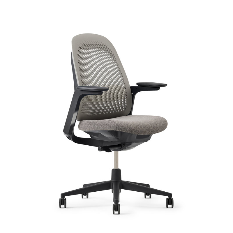 Haworth Breck Office Chair, Stone, Black