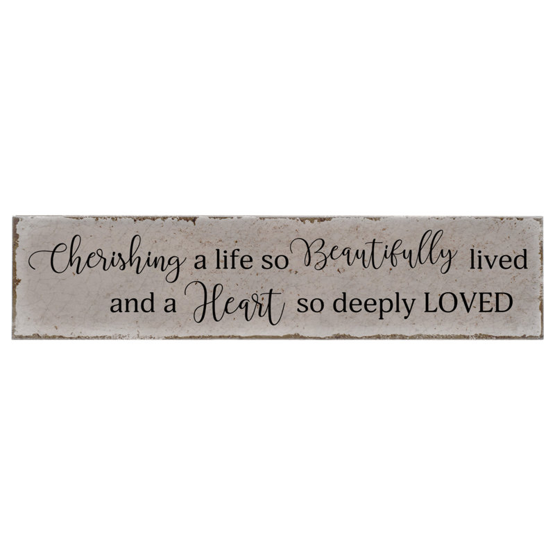 Plaque décorative «Gurvis Cheriant a Life So»