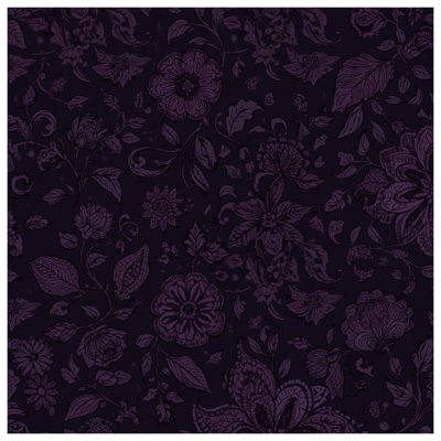 Tapisserie murale mauve à motif floral - Décoration murale florale