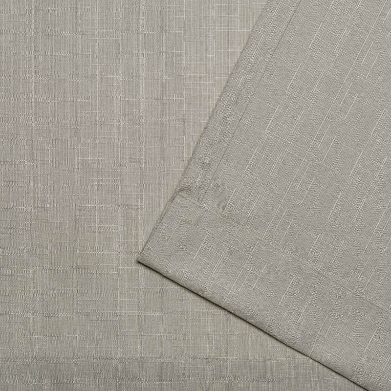 Loha Synthetic Solid Colour Semi-Sheer Pinch Pleat Curtain Panels, 27" W x 108" L, Beige