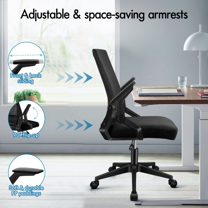 Office Chair, Black, Black