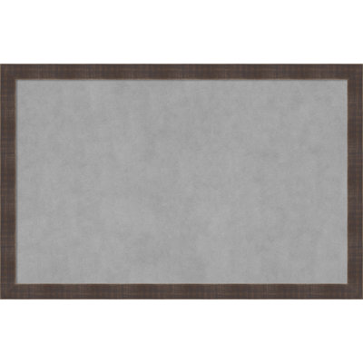 Magnetic Solid Wood Framed Metal Bulletin Board
