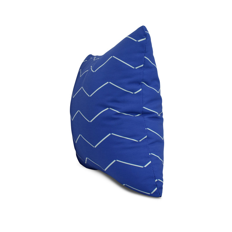 Housse et insert de coussin carré Palm Beach, Bleu royal, 16 po x 1 po