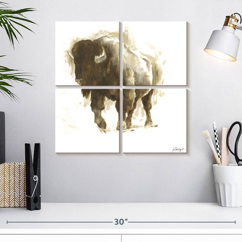 Bison rustique Brampt II, H 18 po x l 18 po