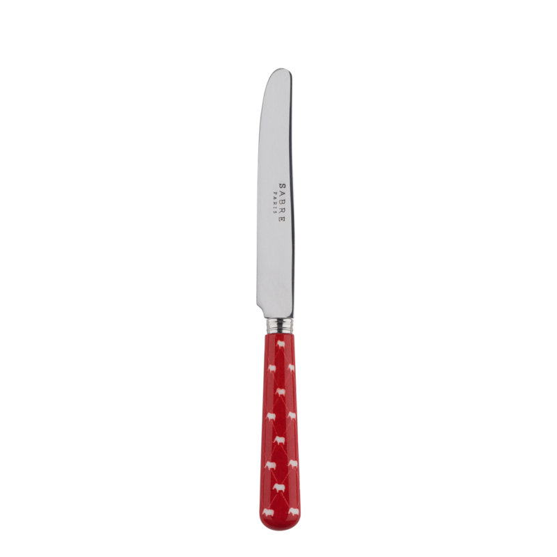 Dumbo Stainless Steel Dinner Knife, Red