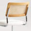 Ensemble de 2 chaises de salle à manger en rotin noir et chrome, chaises de cuisine modernes en bois de style Mid-Century, chaises de salle à manger en canne à dossier en filet, chaise Cesca Design avec pieds en métal chromé-2028106808-2028437248