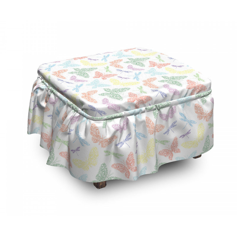 Box Cushion Ottoman Slipcover