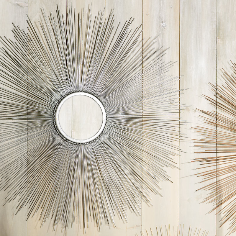 Kyle Metal Flat Wall Mirror, Silver