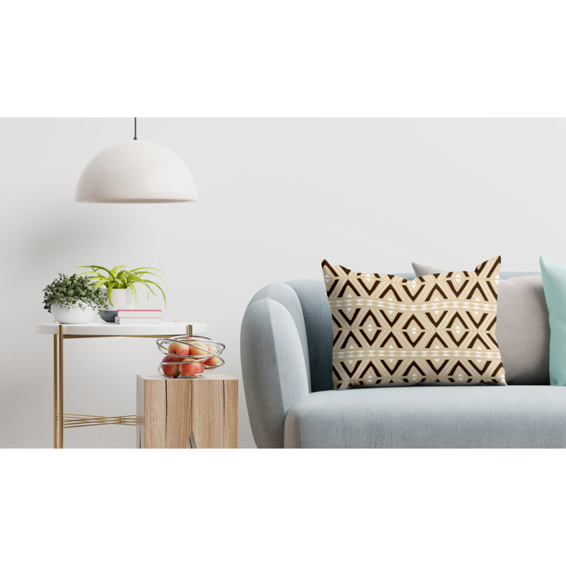 Yaro Outdoor Reversible Throw Pillow, Beige