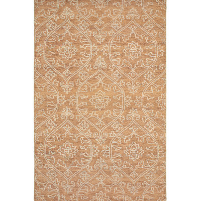 Tapis rouille en laine touffeté à la main