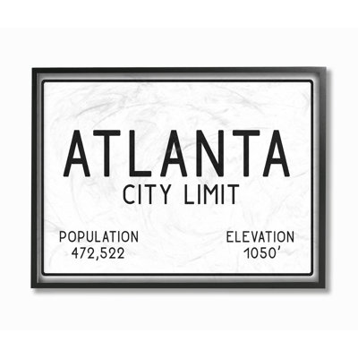 «Atlanta City Limit» par Daphne Polselli, reproduction d'art textuel sur toile