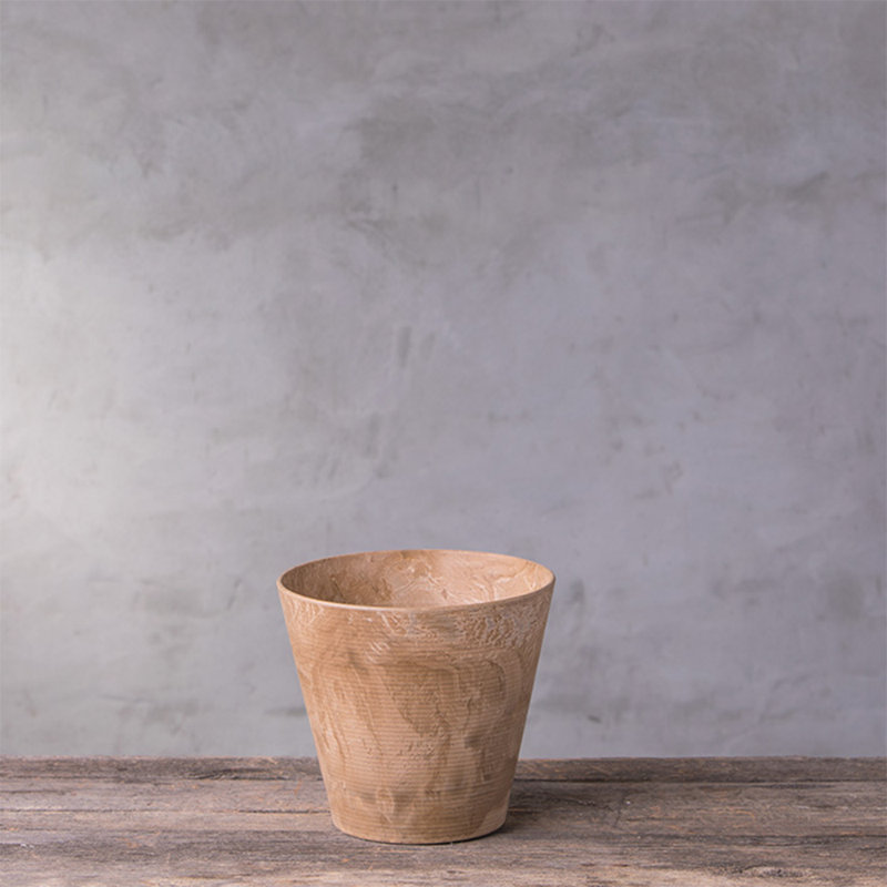 Pot à fleurs en résine Carreras, Taupe, H 11,5 po x l 12,5 po x P 12,5 po