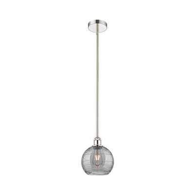 Edison Ellington Deco Swirl 1 Light Stem Hung Pendant-616-G1213