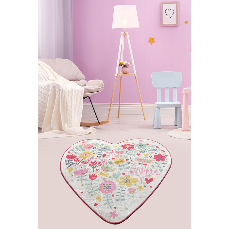 Tazewell Floral Shag Area Rug, 100cm