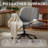 Comfortable Criss Cross Makeup Gaming Office Chair, PU Leather Swivel Design with Five Level Adjustable Arms and Wheels for Home Bedroom-512278570
