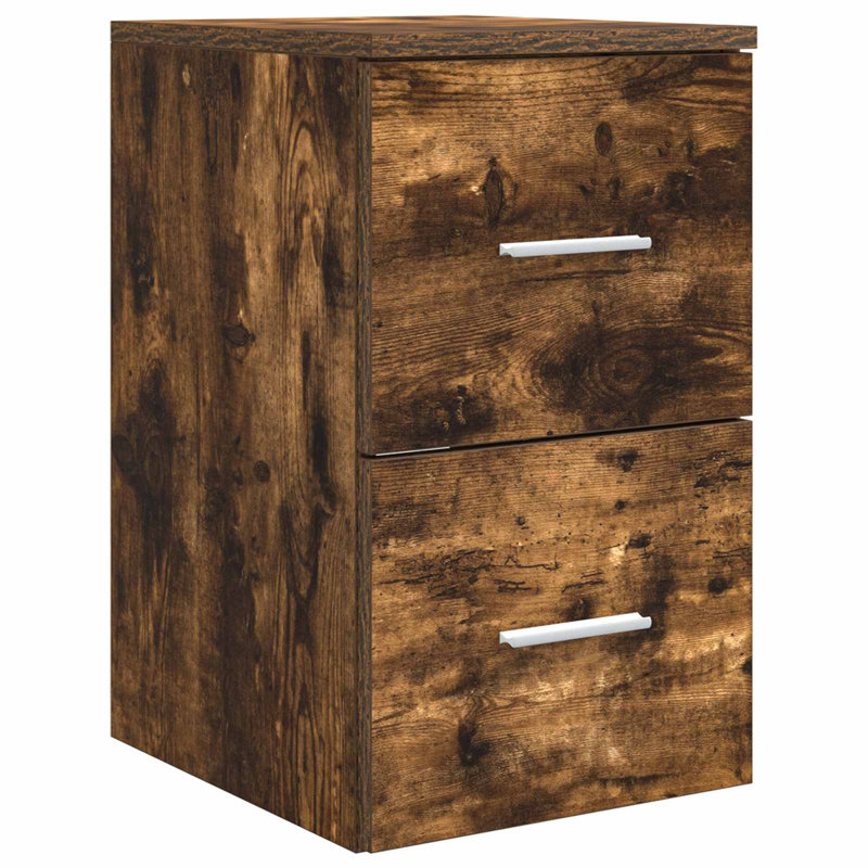 Bathroom Cabinet, 50cm H x 30cm W x 41cm D, Smoked Oak