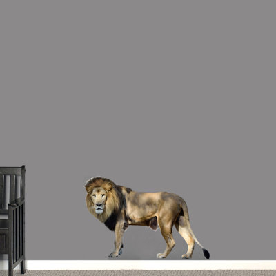 Décalcomanie murale lion real life