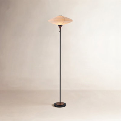 70" Dimmable Linen Floor Lamp