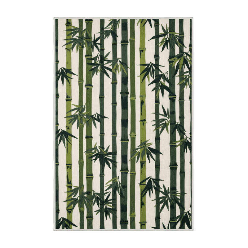 Machine Washable Nature Beige Area Rug, Rectangle 2' x 3'