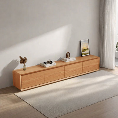 Modern Simple Style Rubberwood TV Stand
