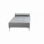 Canapé-lit en velours avec coussin Melange, gris, parfait pour le confort et la polyvalence de tout espace de vie