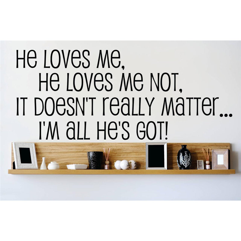 Text & Numbers Wall Decal, Black, 12" H x 30" W x 0.16" D
