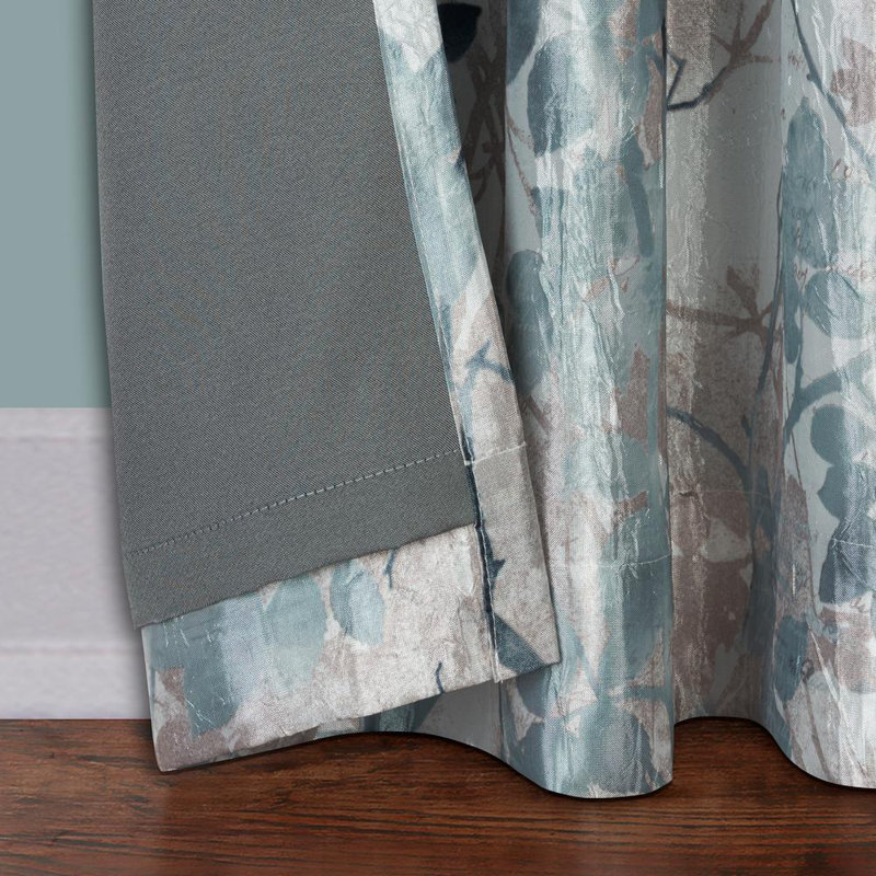 Ginger Blackout Curtain Pair, Blue, 50" x 84"