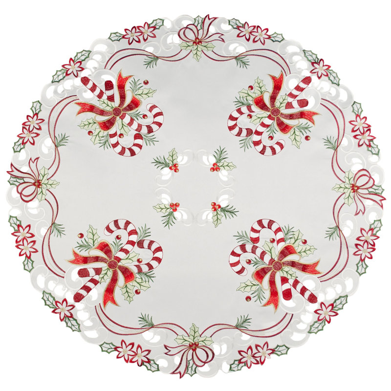 Plateau de table à feuilles de houx et feuilles de houx de juillet Julus (33 po rond)