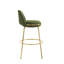 Ensemble de tabourets de bar modernes avec structure et repose-pieds dorés