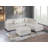 Sectional sofa with chaise longue and footstool