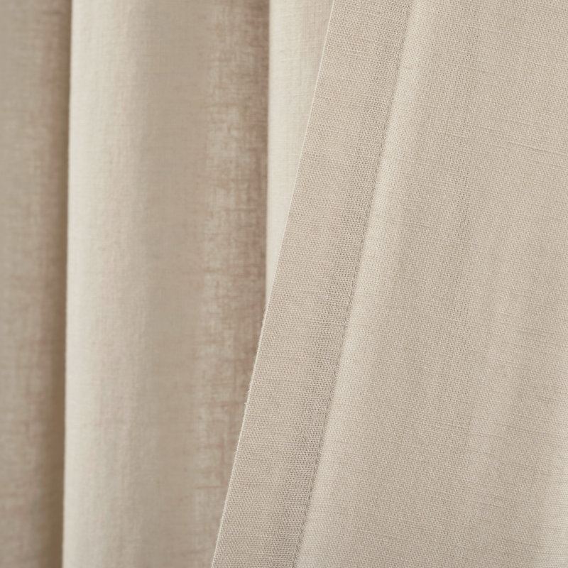 Rideau en mélange de coton Dunsmore, L 50 po x L 84 po, Lin