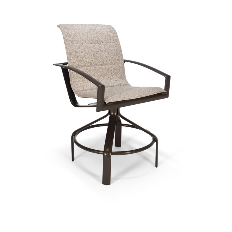 Icon Outdoor Swivel Bar Stool, Tan, Brown