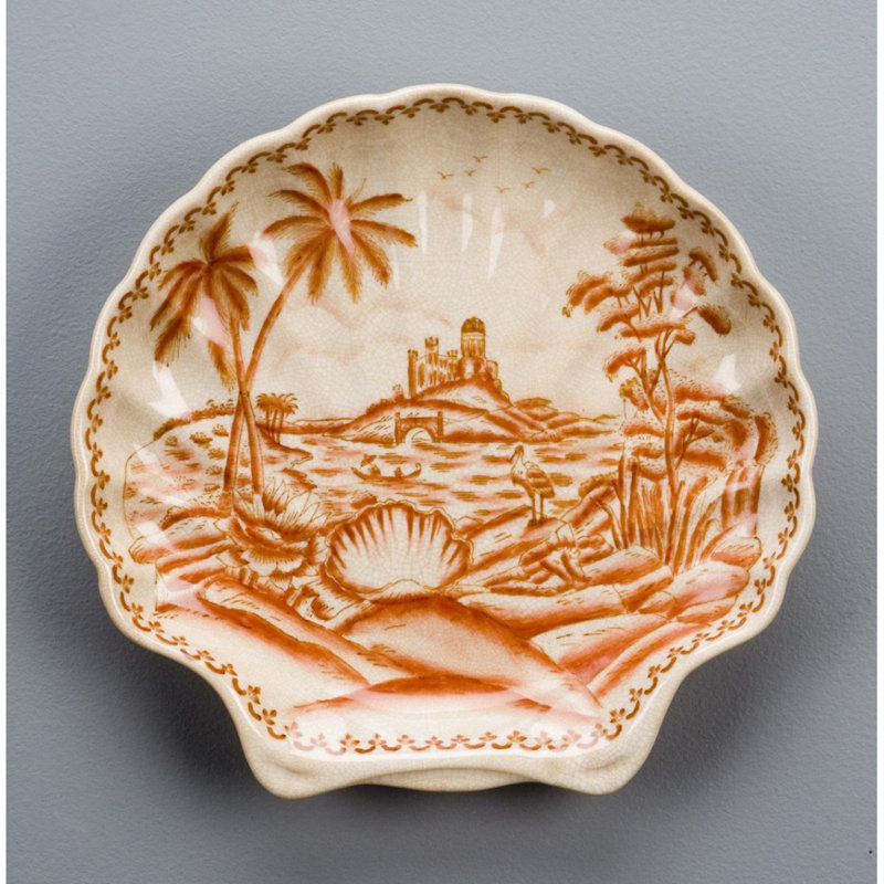 Plat en porcelaine - Assiette décorative orange Seabrook