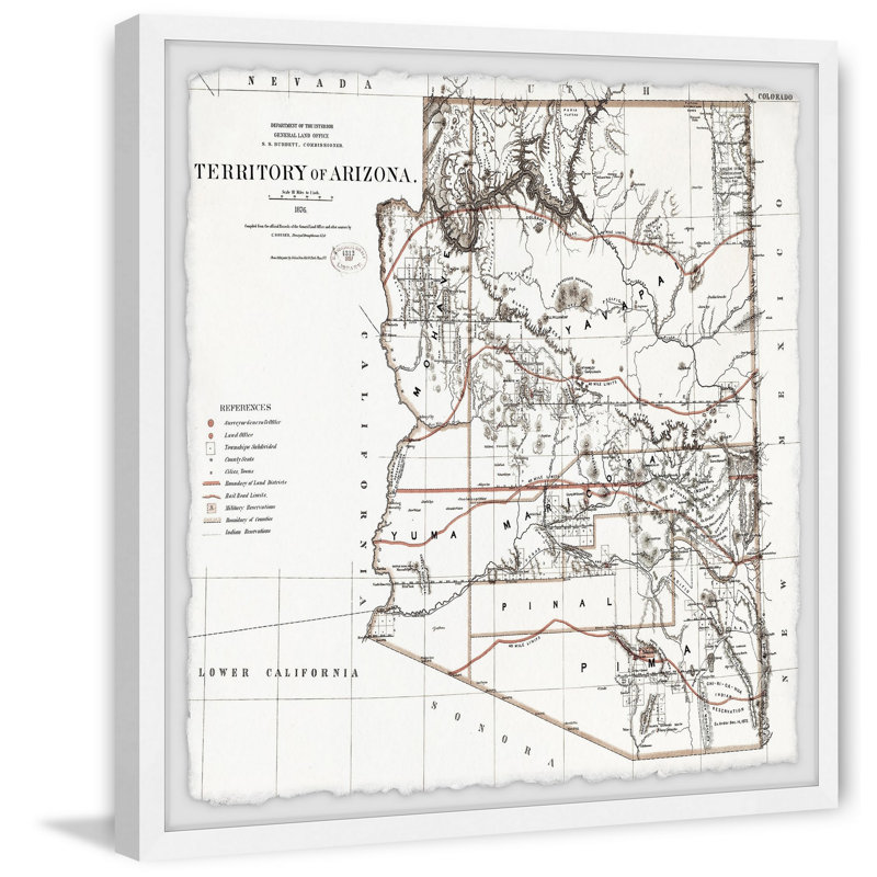 " White Arizona Territory " by Marmont Hill, 12" H x 12" W x 1.5" D