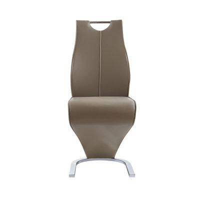 Aeysha Upholstered Faux Leather Dining Parsons Chairs