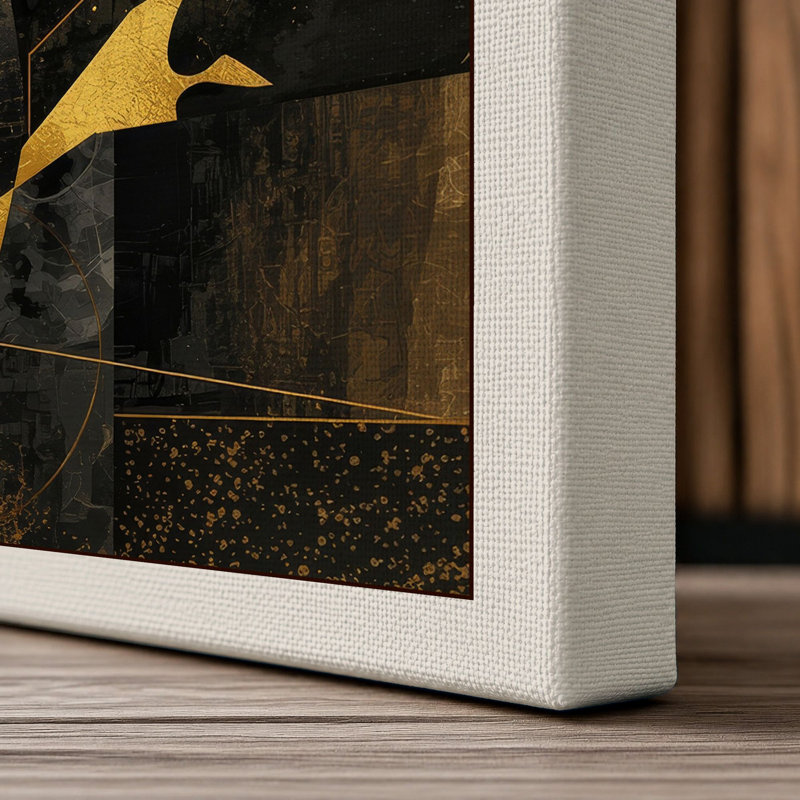 Moon Over Mountains Modern - Wrapped Canvas, 30x20 - 76.2 x 50.8 cm, Cream Border