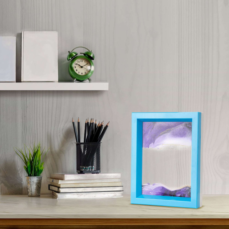 Image de sable mobile, image de sable dynamique, art de sable de bureau pour la décoration intérieure et le bureau, Jaune