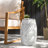 Side Table, Lace Cut Metal End Table For Outdoor & Indoor Use, Barrel Shape Accent Table With No Assembly Needed-898182895