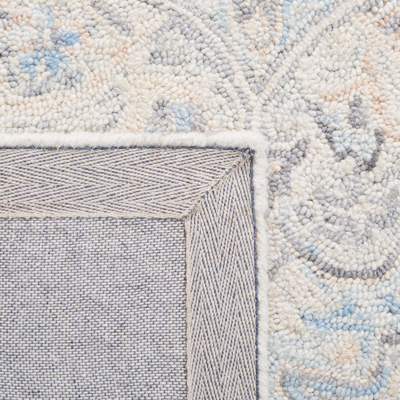 Saraya Hand Tufted Wool And Cotton With Latex Oriental Rug, Rectangle 8' x 10'