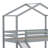Bunk Bed with Roof, Slide and Ladder-93530029
