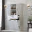 Bathroom Storage Cabinet With Two Laundry Baskets, A Cabinet With 1 Adjustable Shelf And 1 Drawer-65408082
