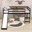 Giannetto Kids Twin Loft Bed with Slide and Ladder-602032613