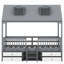 Structure de lit simple en bois, gris