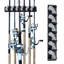 6 Fishing Rod Wall Rack W/Textured Rubber Grip One - Piece Design