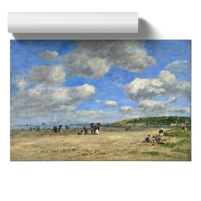 Beach At Trouville Vol.4 by Eugene Boudin - No Frame Painting