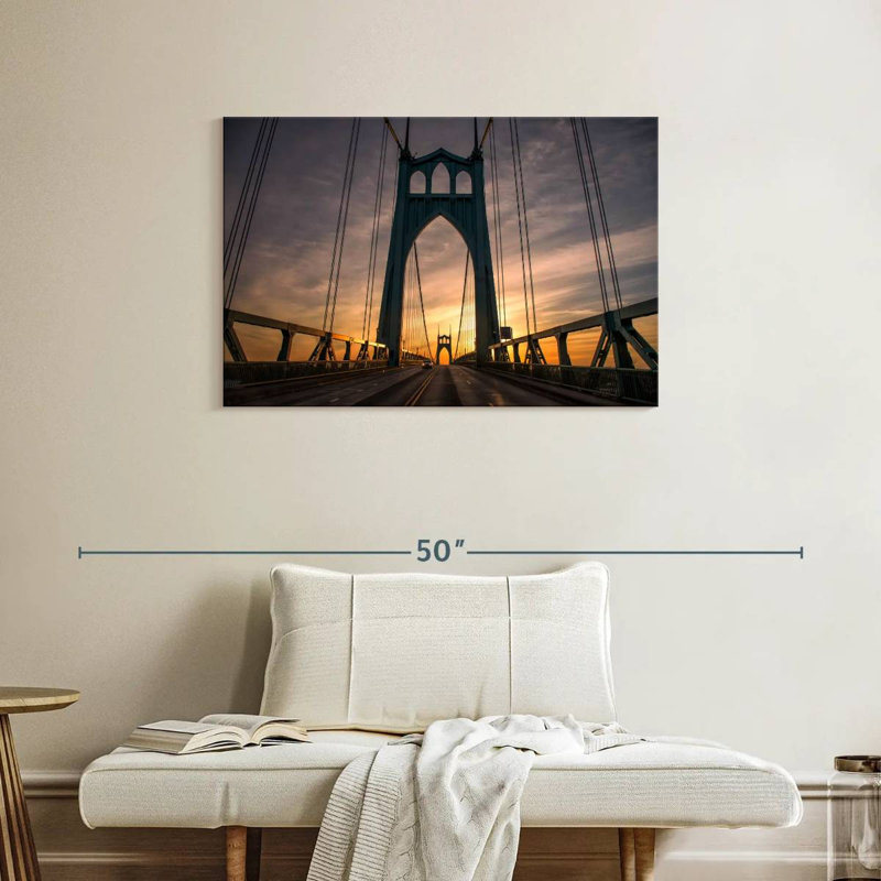 Lilie St. Johns Bridge Portland, H 24 po x l 36 po