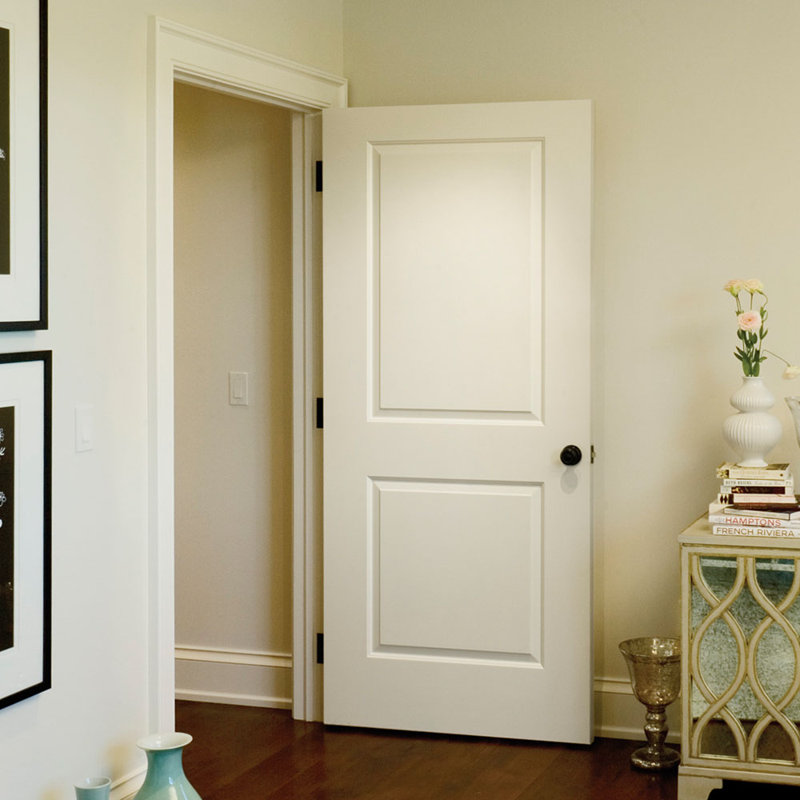 Porte standard intérieure moulée à panneaux en bois manufacturé avec épaisseur de porte 1,75 po, 60" x 96", Côté gauche
