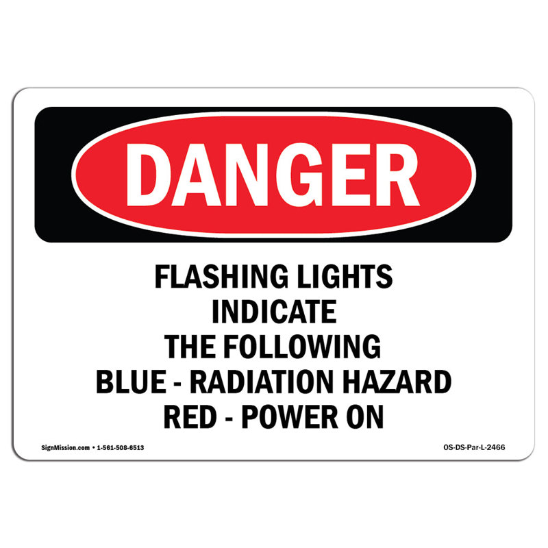 Les lumières clignotantes indiquent le panneau en aluminium bleu 12 x 18, H 18 po x l 24 po x P 0,1 po